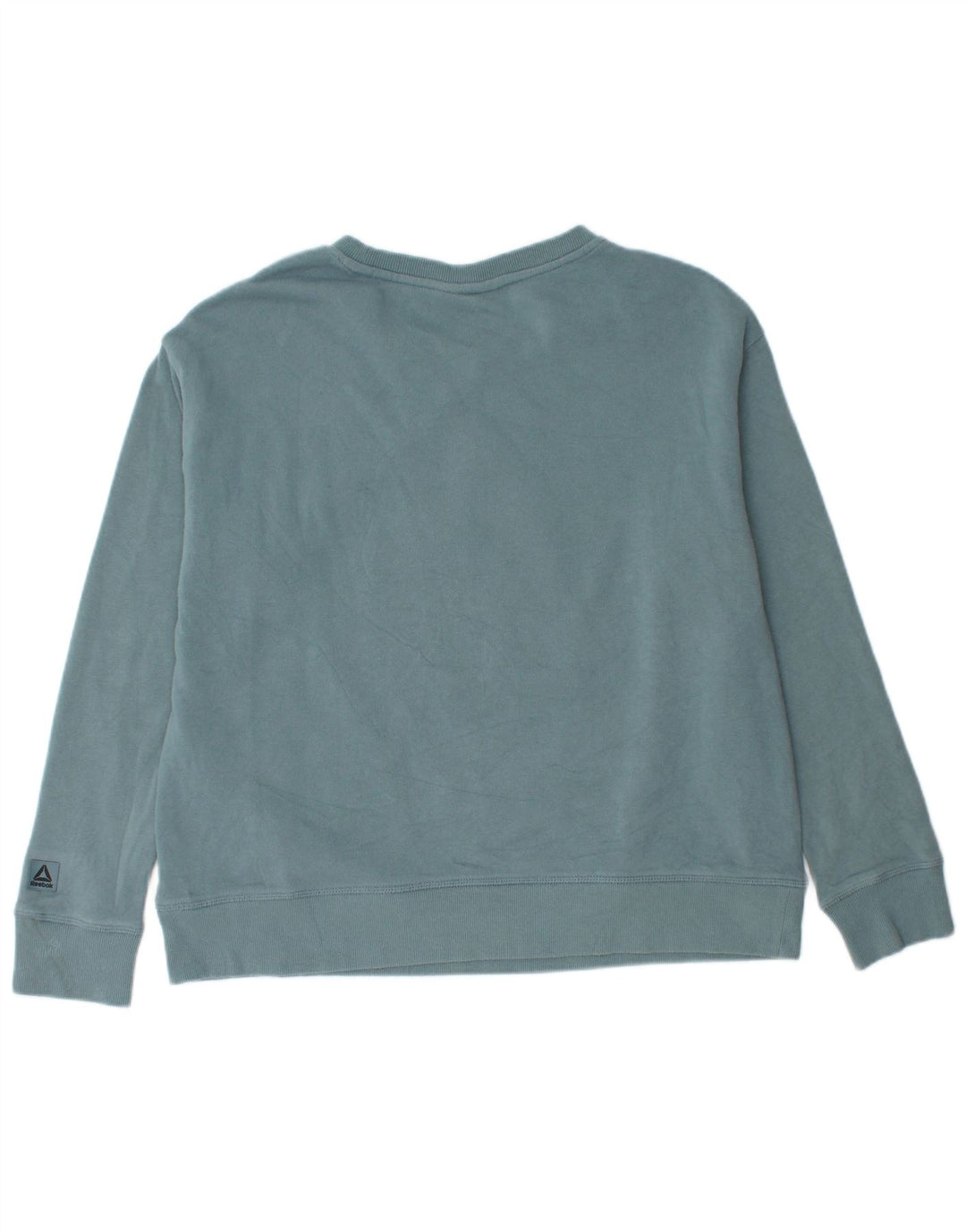 Reebok Dame Grafisk Sweatshirt Jumper UK 14 Large Blue