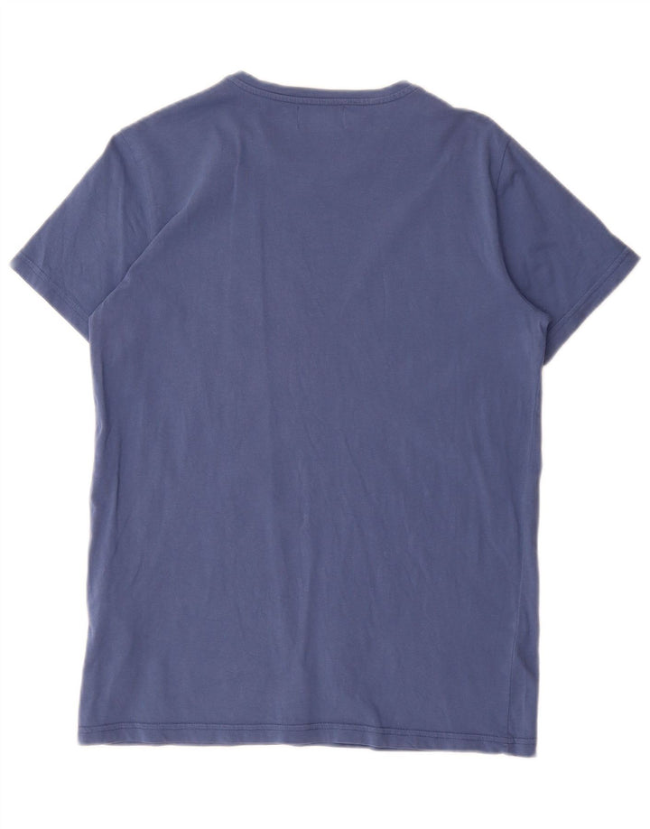 Kappa Herre grafisk T-shirt Top Medium Blue Cotton