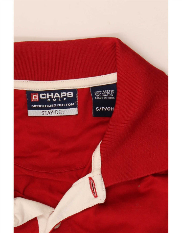 Chaps Herre Golf Polo Shirt Lille Rød Bomuld
