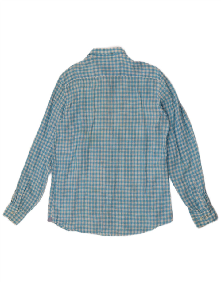 Massimo Dutti Herre Casual Fit skjorte Stor blå Gingham