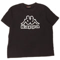 Kappa Herre Grafisk T-Shirt Top Stor Sort Bomuld