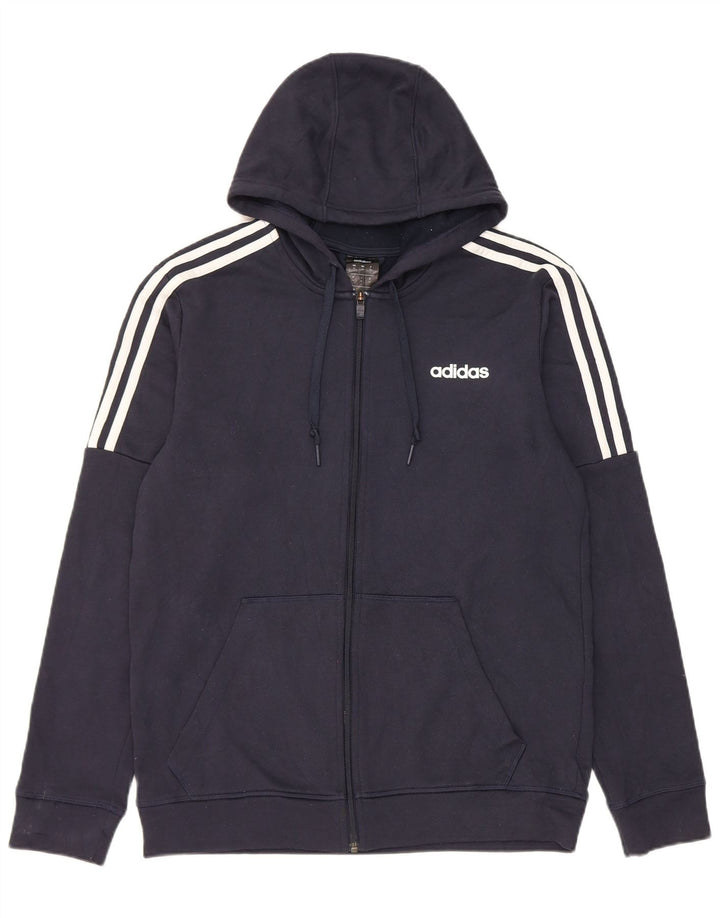 Adidas Climalite hættetrøje med lynlås til mænd mellem marineblå polyester