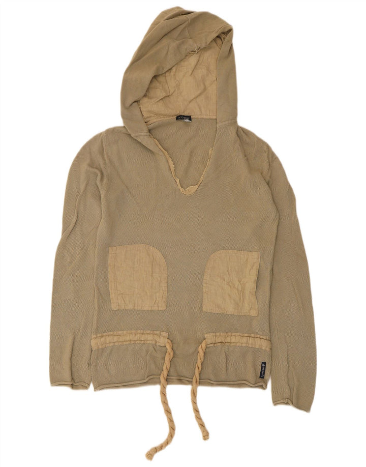 Armani Jeans Dame Hættetrøje US 6 Medium Khaki Bomuld