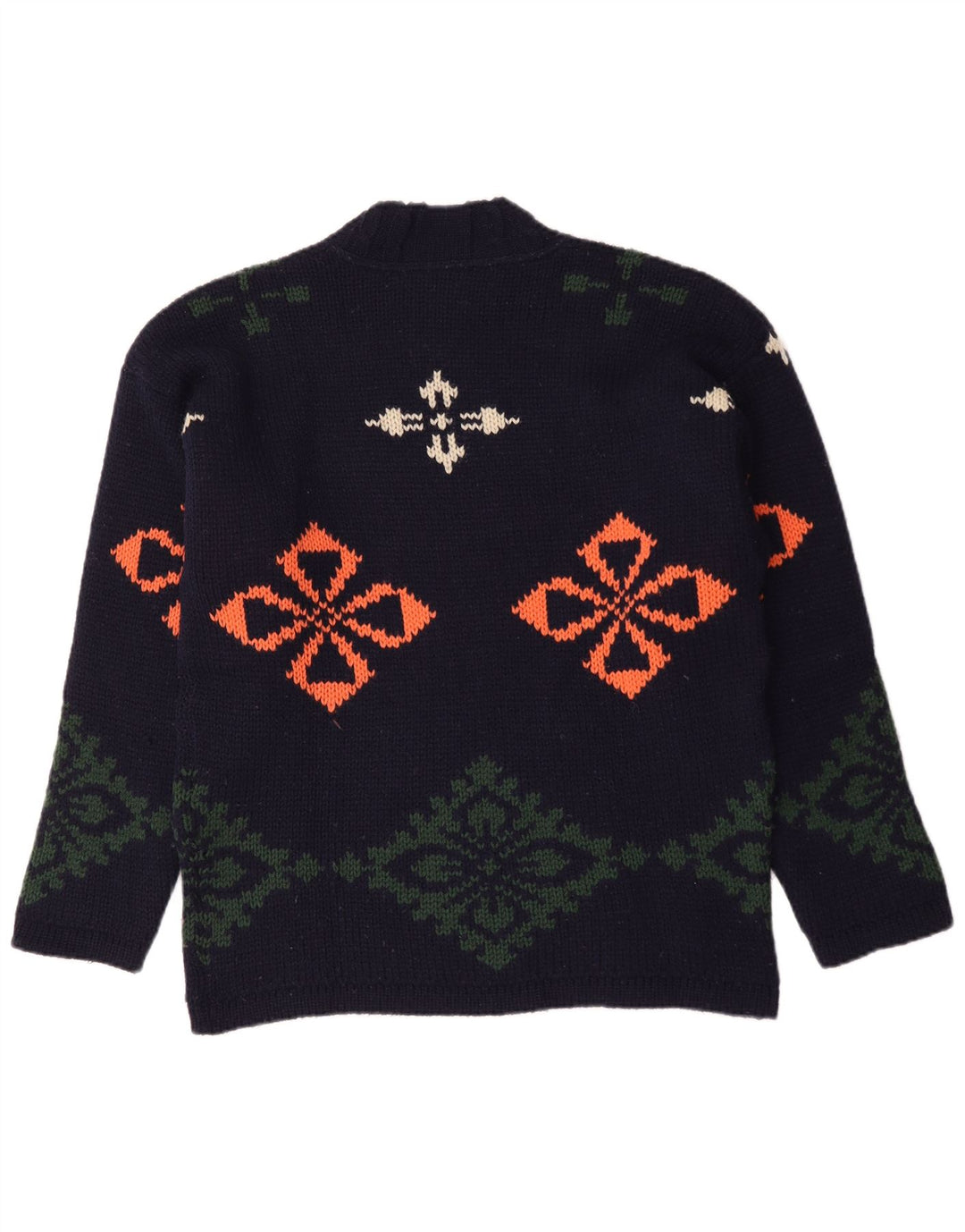 Foxhound Herre Turtle Neck Jumper Sweater Large Navy Blue Floral