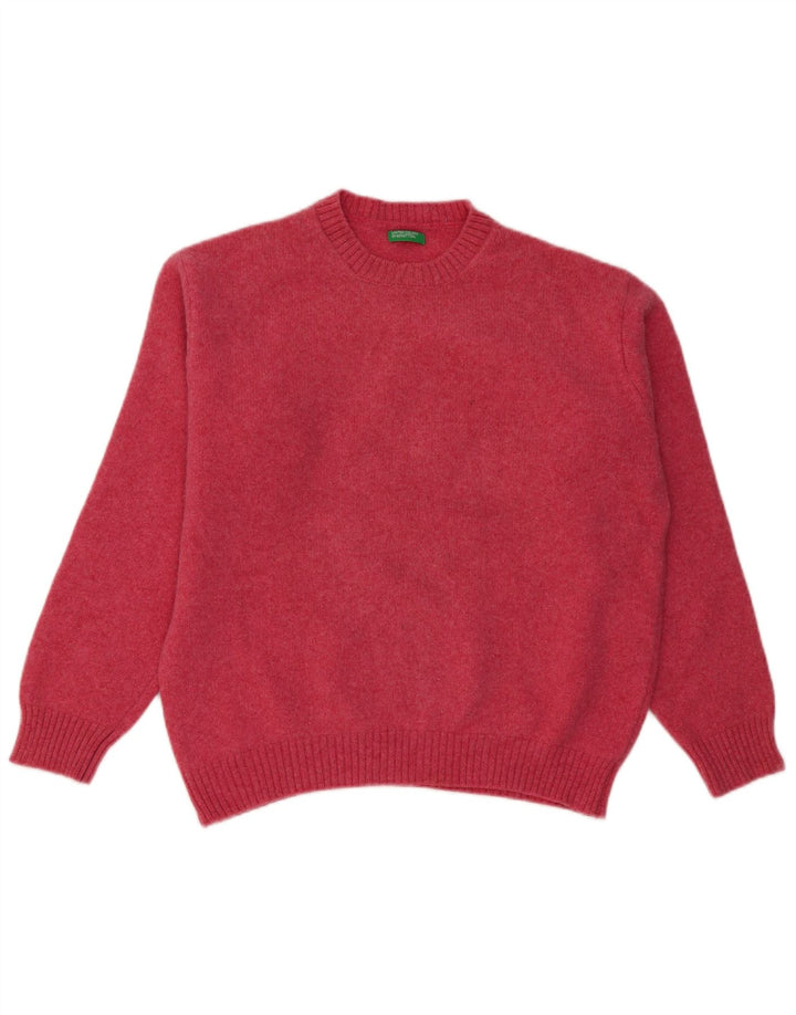 Benetton Dame sweater med rund hals DK 14 Stor Pink