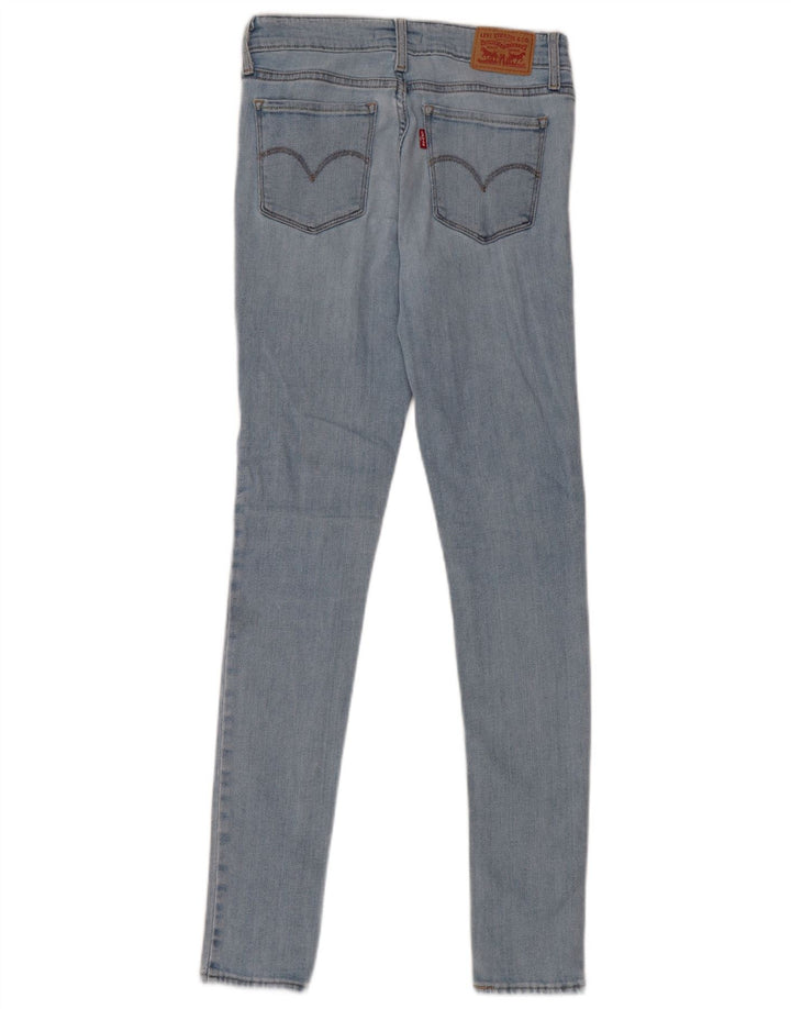 LEVI'S Dame 711 Skinny Jeans W26 L32 Blå Bomuld