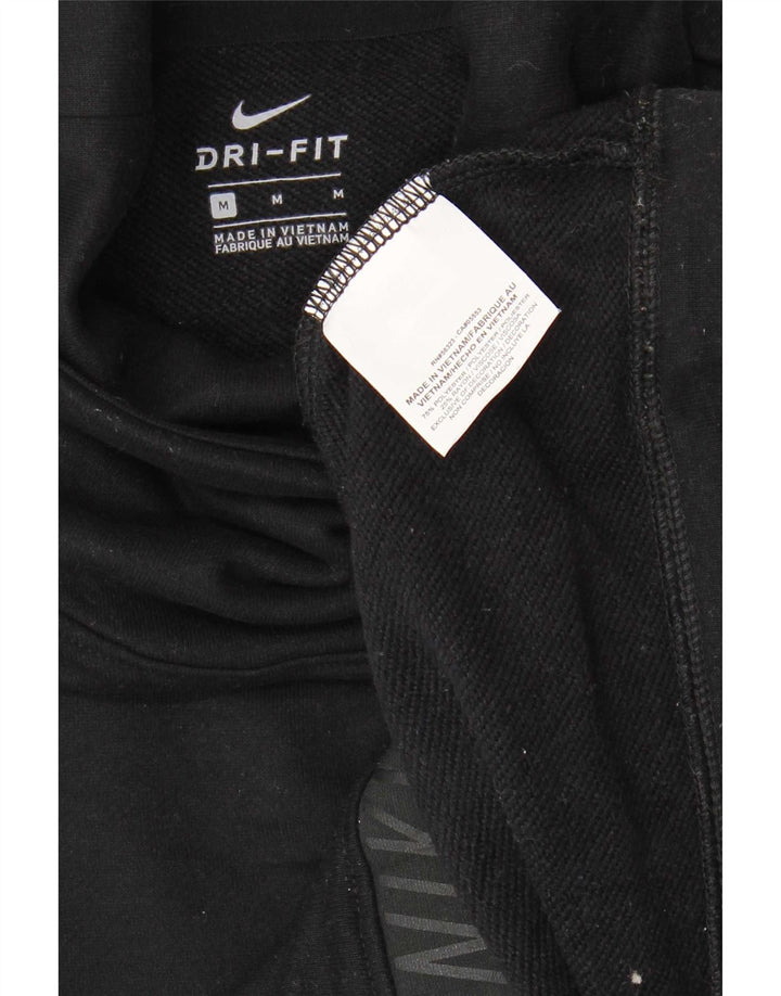 Nike Dame Dri Fit Grafisk Sweatshirt Jumper UK 14 Medium Sort Polyester