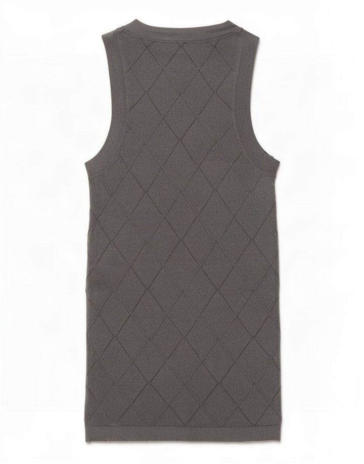 Zara Damevest Top UK 6 XS Grå Geometrisk Viscose