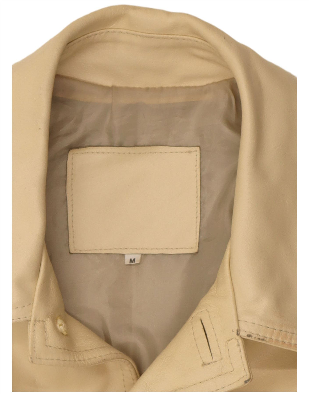 Vintage herre imiteret læderjakke UK 38 Medium Beige