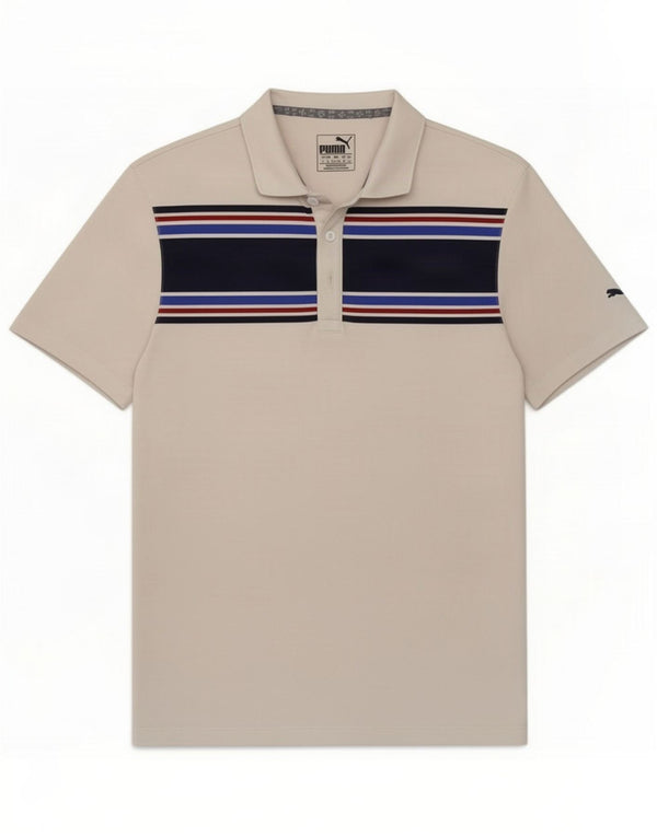 Puma Boys Polo Shirt 11-12 år Hvid Colourblock Polyester
