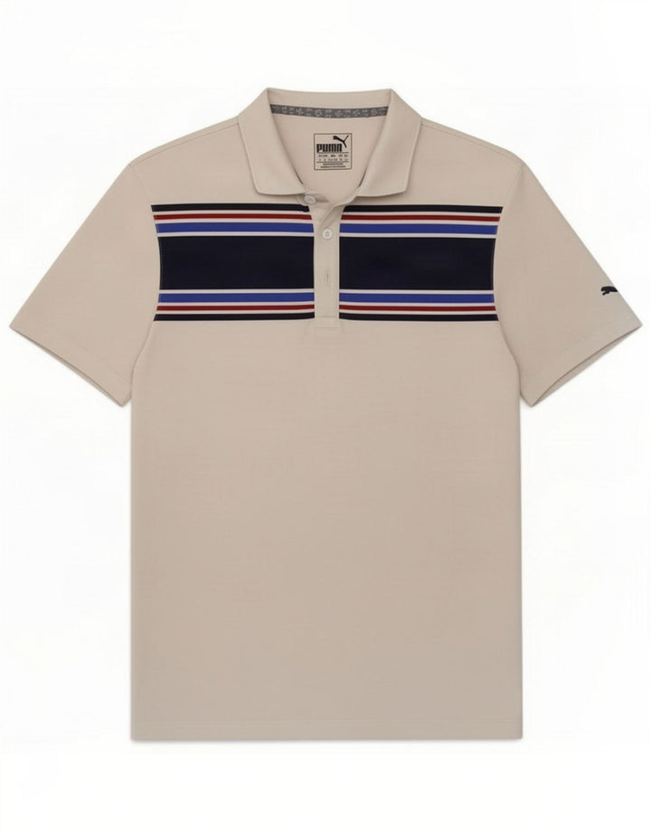 Puma Boys Polo Shirt 11-12 år Hvid Colourblock Polyester