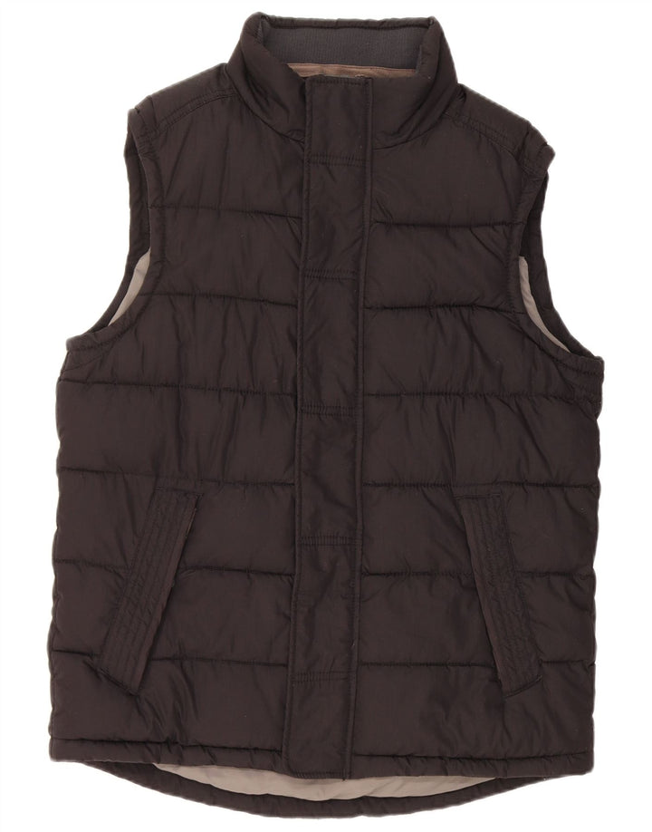 FAT FACE Herre Polstret Gilet UK 38 Medium Sort Bomuld