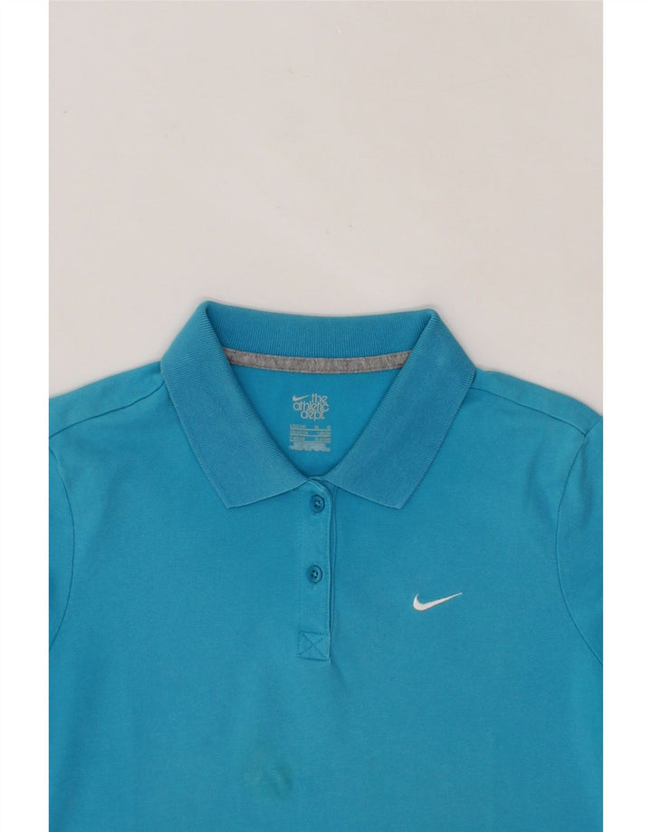 NIKE Womens Polo Shirt UK 16/18 Large Blue Cotton Vintage Nike and Second-Hand Nike from Messina Hembry 