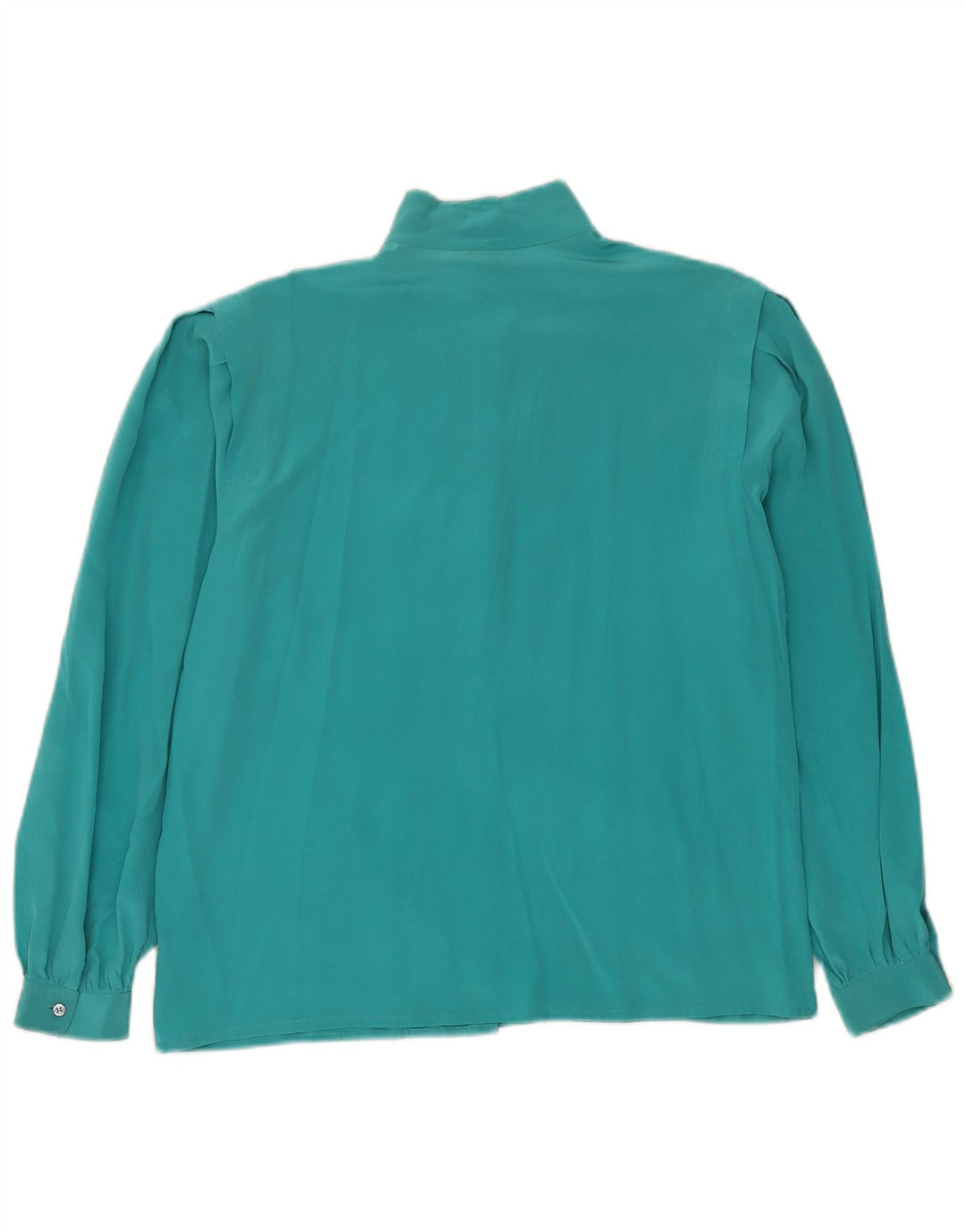 Vintage dameskjorte bluse IT 44 Medium turkis silke