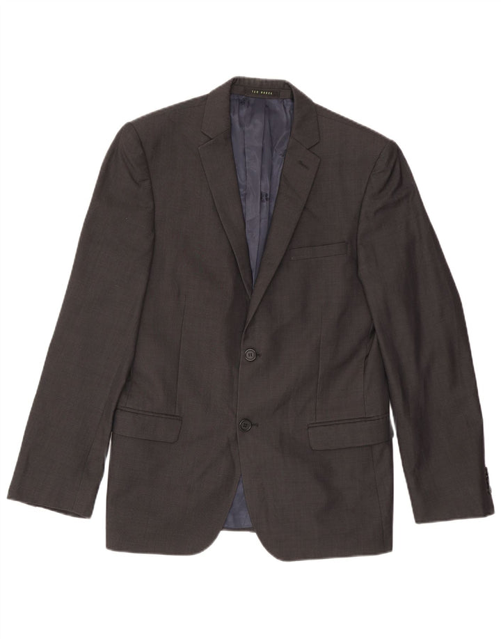 Ted Baker Herre 2-knaps blazerjakke UK 38 Medium Grey Wool