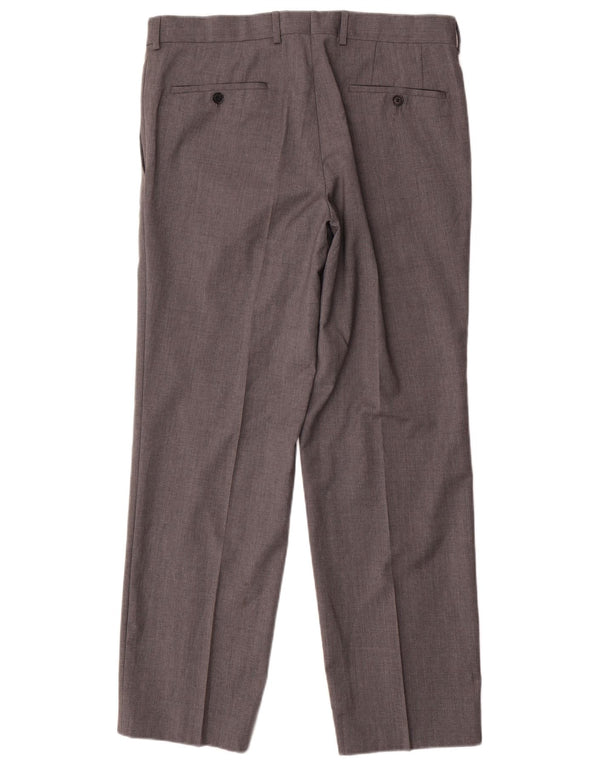 Hugo Boss Herre Straight Suit Bukser IT 50 Large W34 L30 Grå Uld