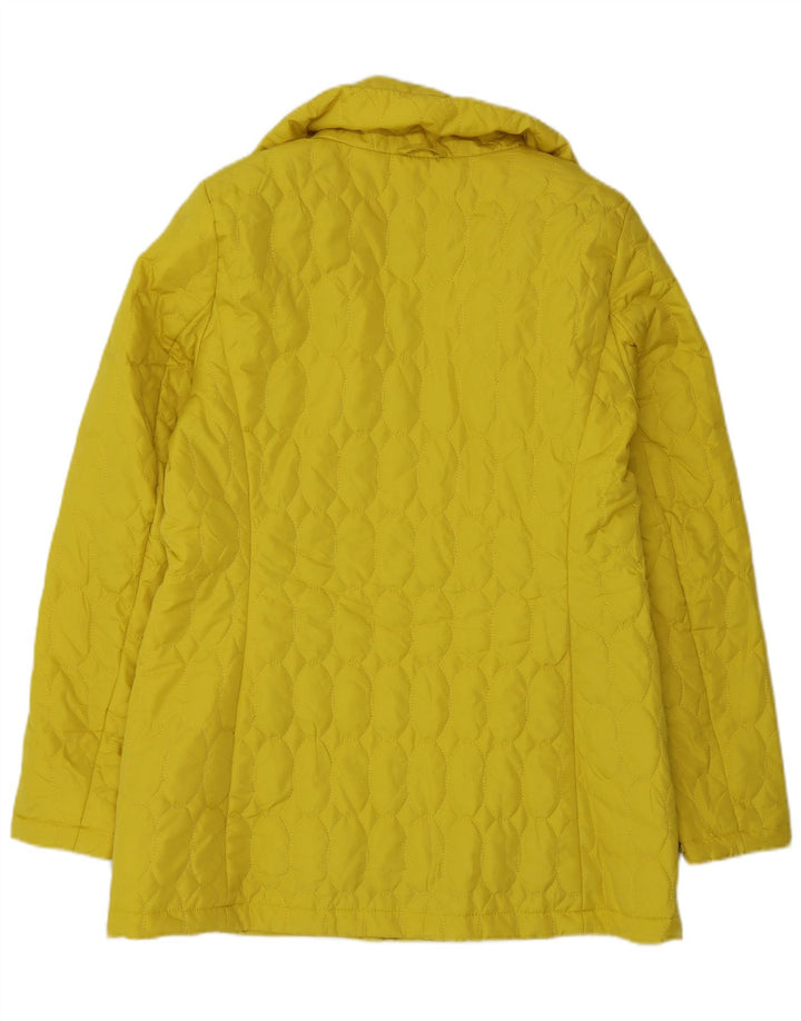 Dkny Dame Polstret Jakke UK 12 Medium Gul Polyester Moderne