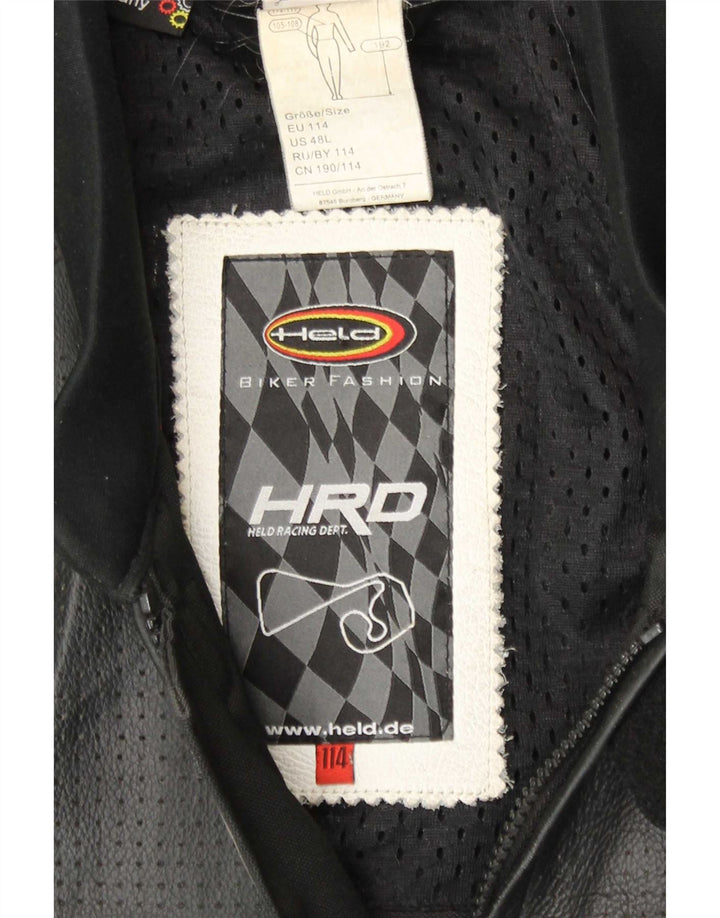 Held Herre Motorstyle Graphic Racer Jakke Størrelse 48 XL Sort Colourblock