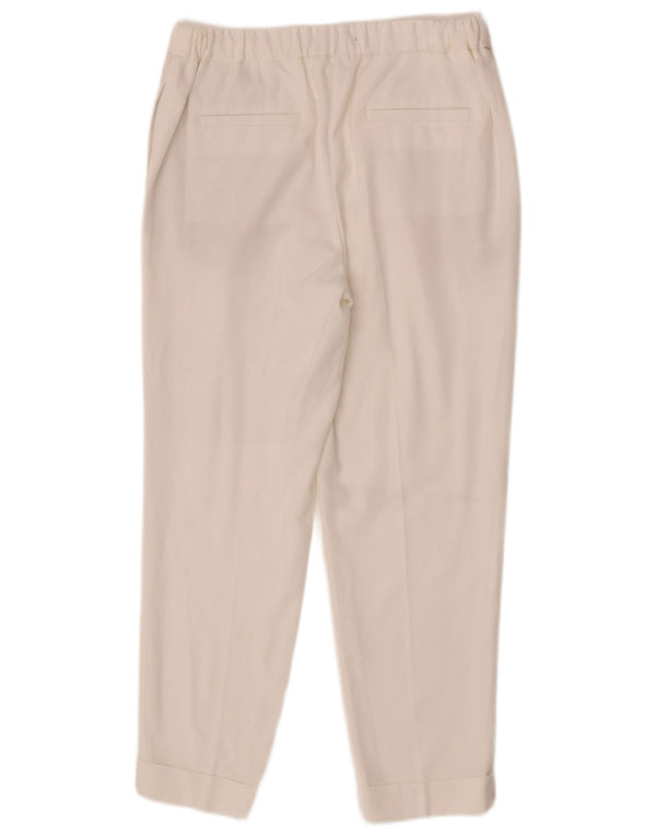 Marks & Spencer Herre Tapered Chino Trousers UK 10 Small W26 L25 White