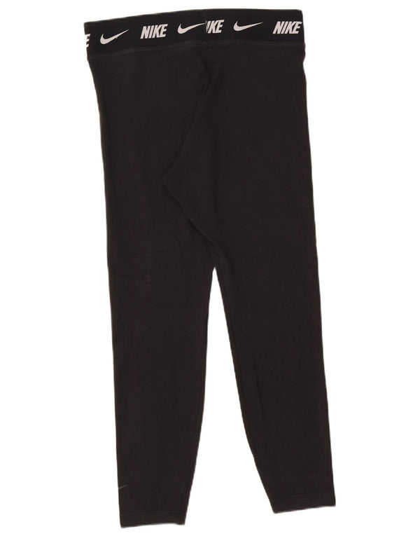 Nike Dame Tight Fit Grafiske Leggings UK 14 Stor Sort Bomuld