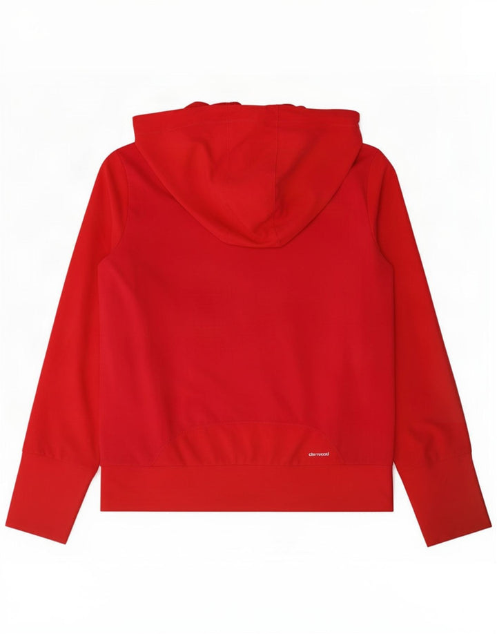 Adidas Dame Climacool Hættetrøje Sweater med lynlås UK 12/14 Medium Rød Polyester