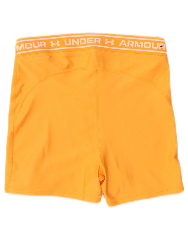 UNDER ARMOUR Grafiske sportsshorts til kvinder UK 12 Medium Orange Polyester