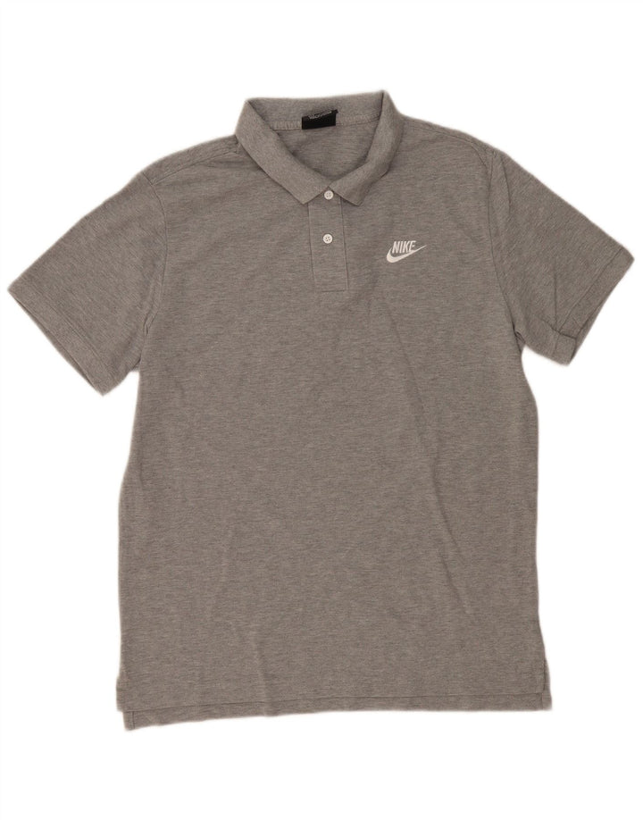 NIKE Poloskjorte til mænd, stor grå bomuld