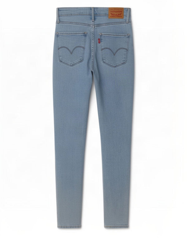 Levi's Dame 721 Skinny Jeans med høj talje W25 L28 Blå Bomuld