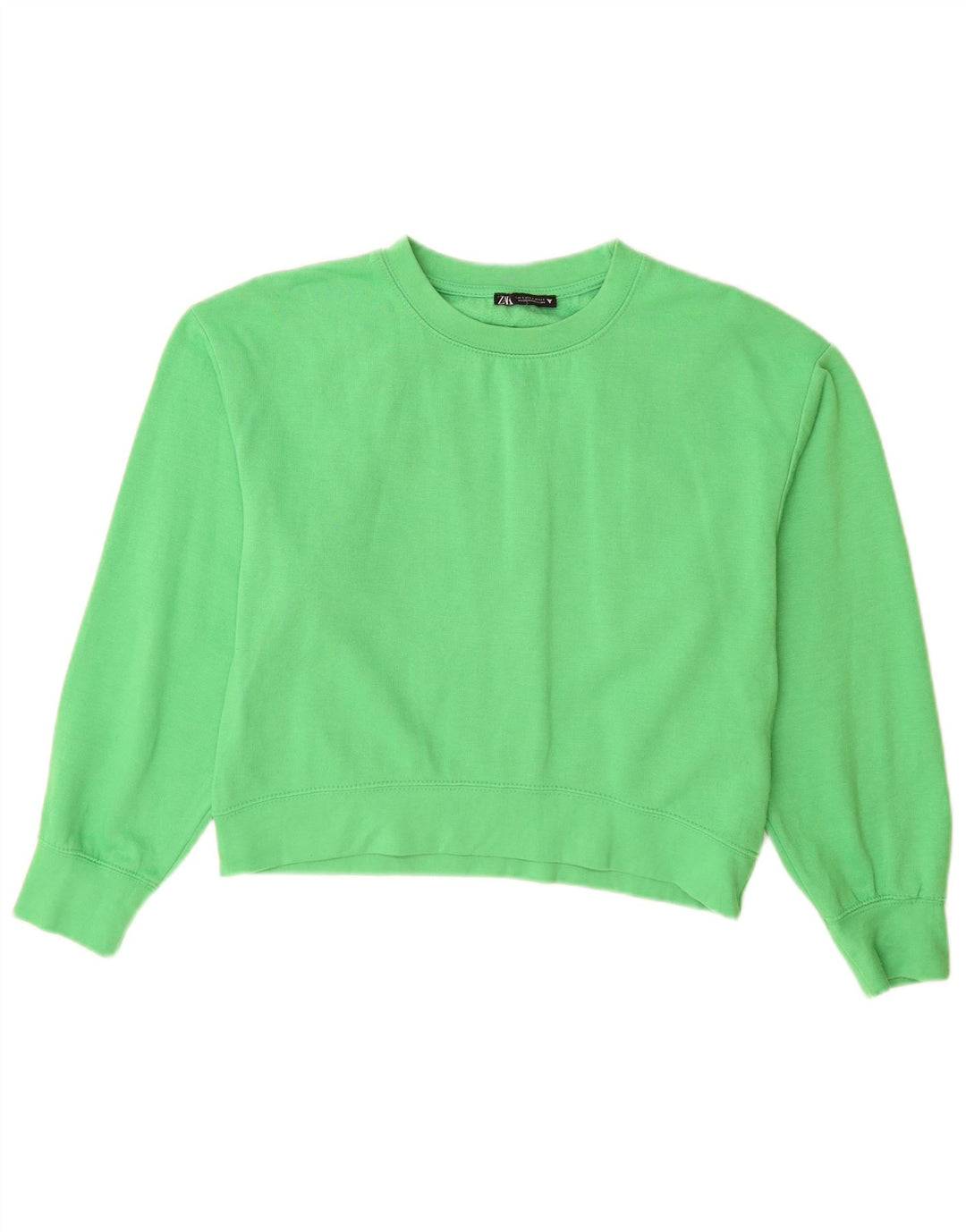 Zara Sweatshirt Jumper UK 10 Lille grøn polyester