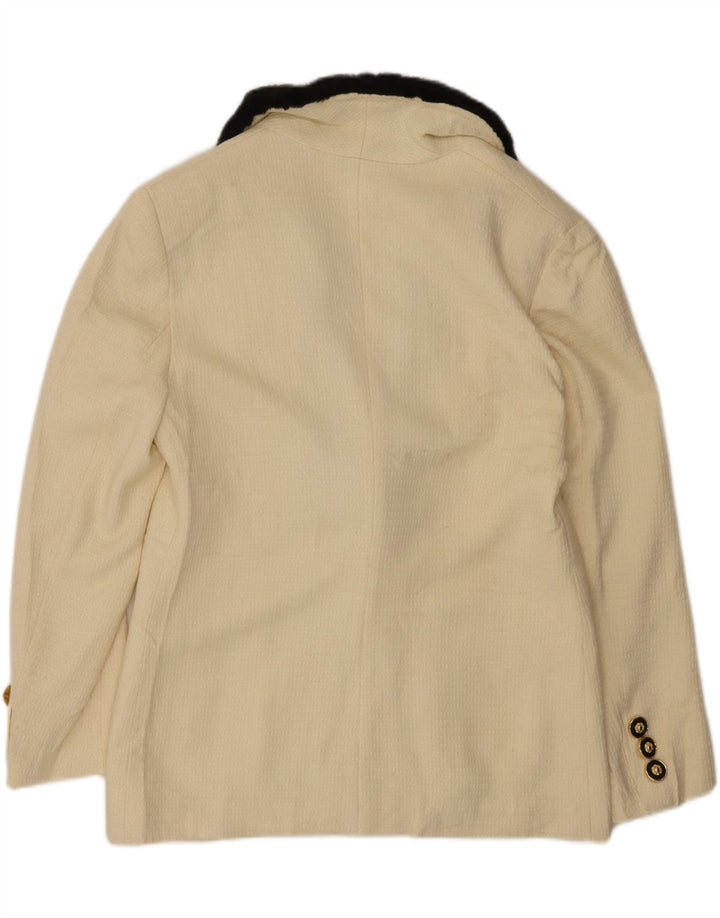 Vintage blazerjakke til mænd IT 48 Medium Off White Colourblock