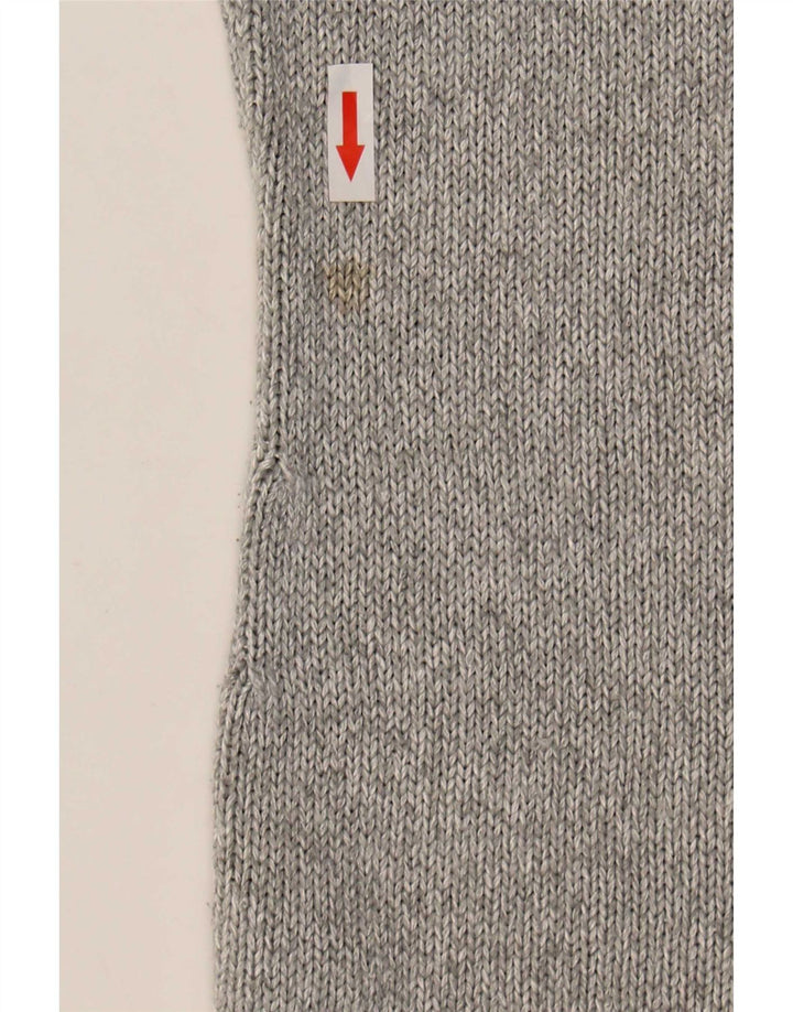 Massimo Dutti Dame Kortærmet V-hals Jumper Sweater UK 10 Lille Grå