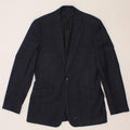 REISS Mens 1 Button Blazer Jacket UK 38 Medium Navy Blue Check Wool Vintage Reiss and Second-Hand Reiss from Messina Hembry 