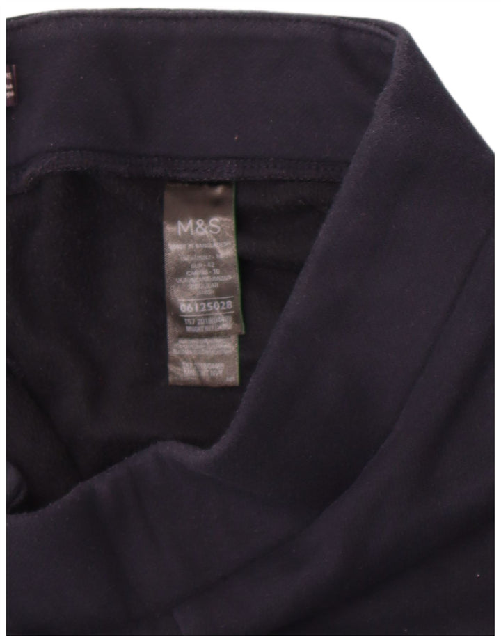 Marks & Spencer Womens Leggings UK 14 Large Navy Blue Polyester