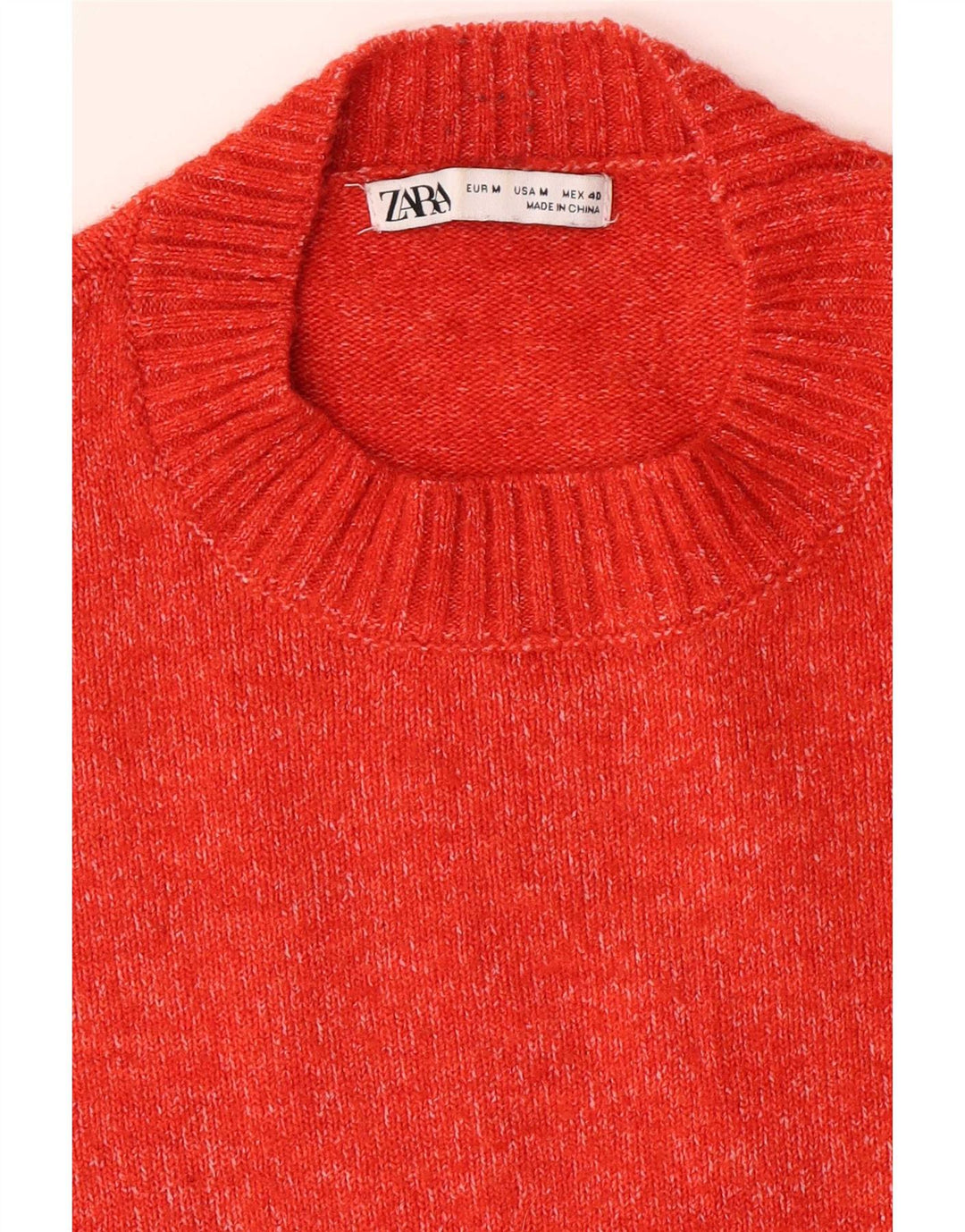 Zara Herre sweater med rund hals, medium orange