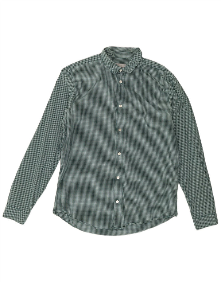 Cos Herreskjorte Medium Grøn Gingham Bomuld