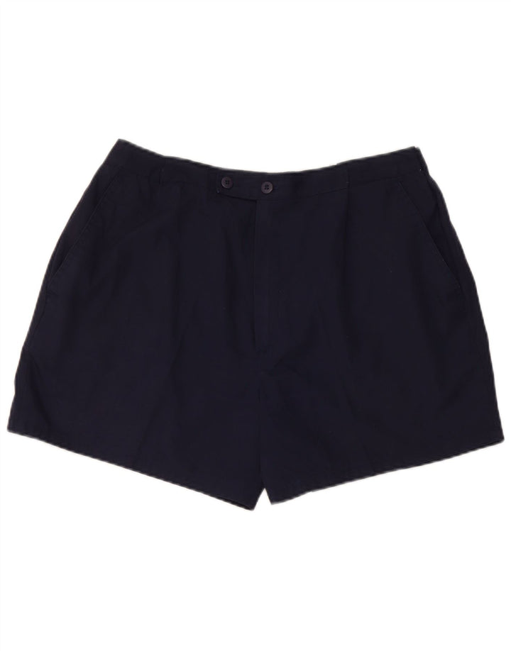 Vintage Chino Shorts til mænd W30 Medium Navy Blue Polyester
