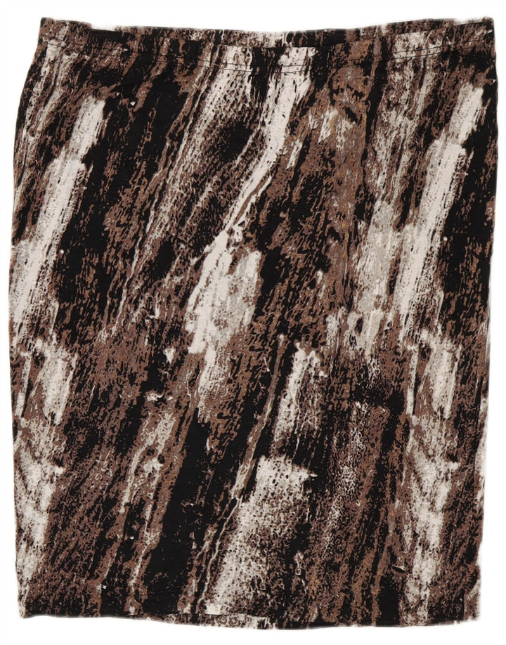 MOSSIMO lige nederdel til kvinder 2XL W40 Brun Colourblock Rayon