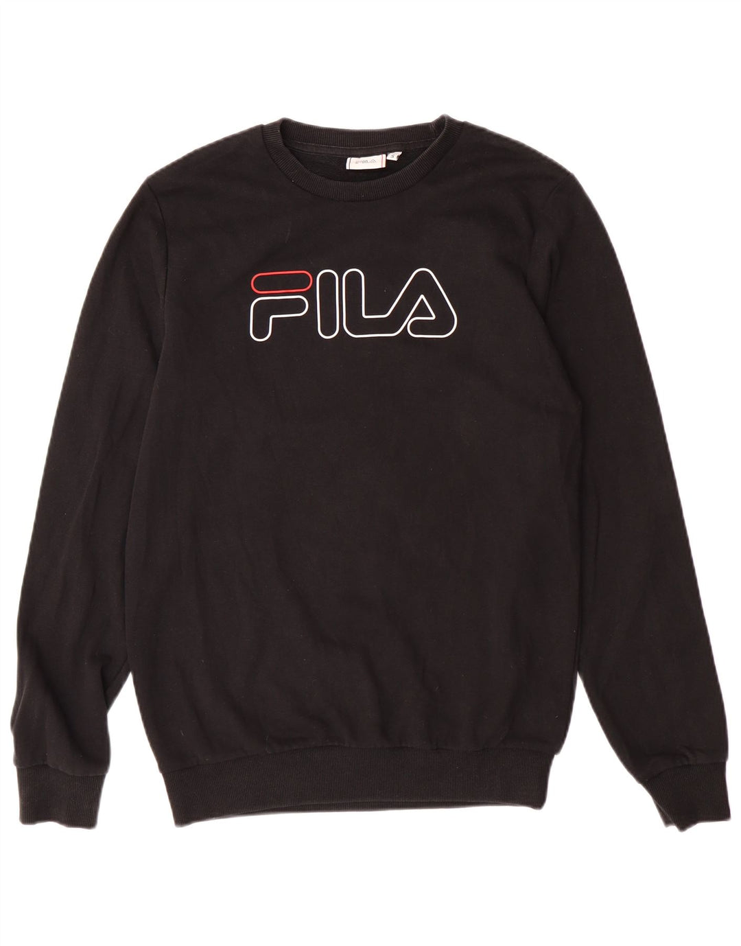 Fila Herre Grafisk Sweatshirt Jumper Lille sort bomuld