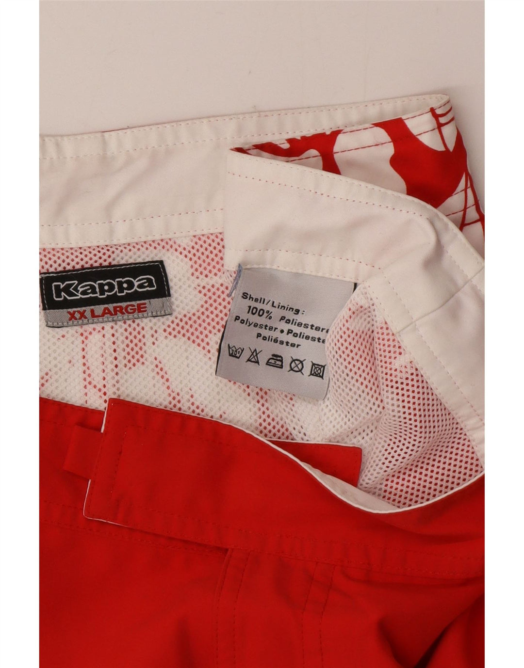 Kappa herre grafiske badeshorts 2XL rød blomstret polyester