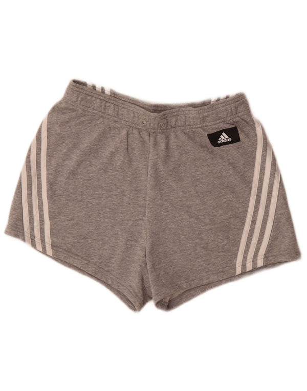 Adidas sportsshorts til kvinder UK 8/10 Small Grey Flecked Bomuld