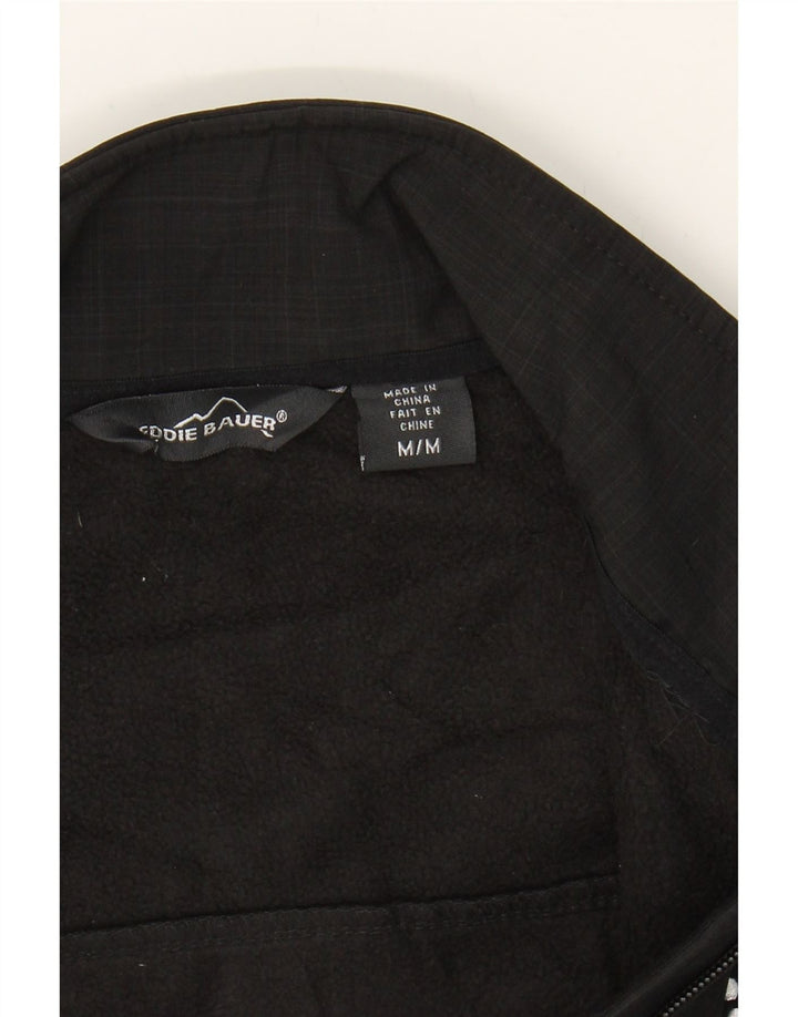 EDDIE BAUER Womens Graphic Tracksuit Top Jacket Medium Black Polyester Vintage Eddie Bauer and Second-Hand Eddie Bauer from Messina Hembry 