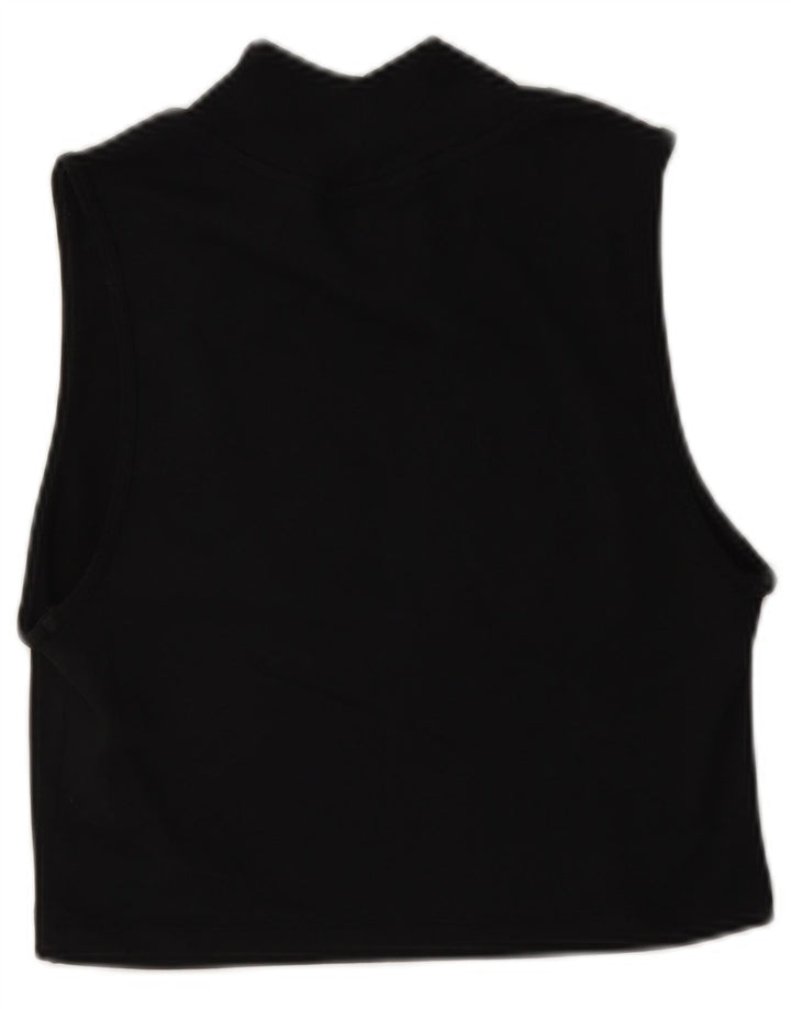 Nike Womens Crop Grafisk Vest Top UK 10 Small Black Bomuld