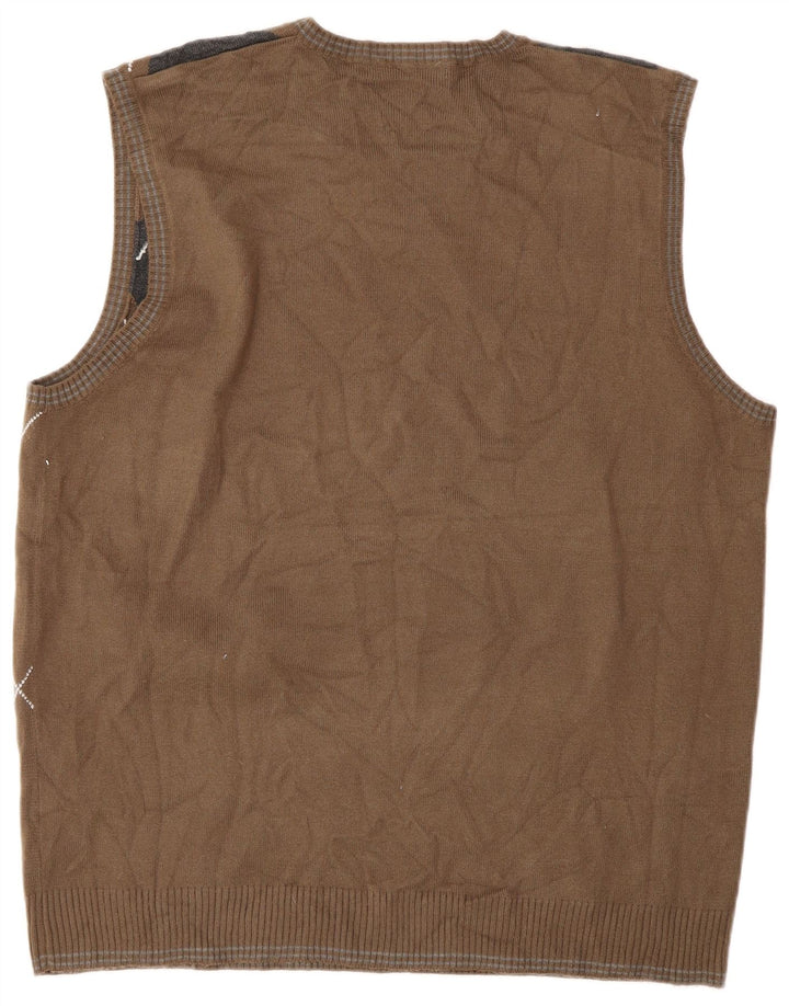 Marks & Spencer Herre Autograph Vest Tank Top Stor Brun Klassisk