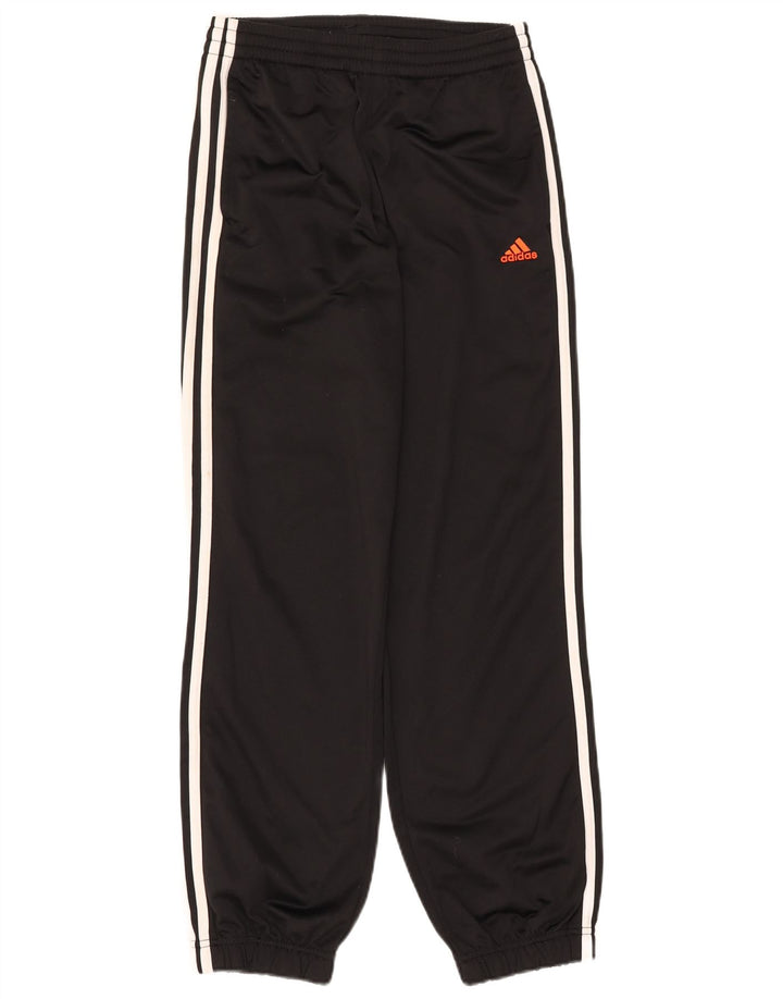 ADIDAS Boys Tracksuit Trousers Joggers 13-14 Years  Black Polyester