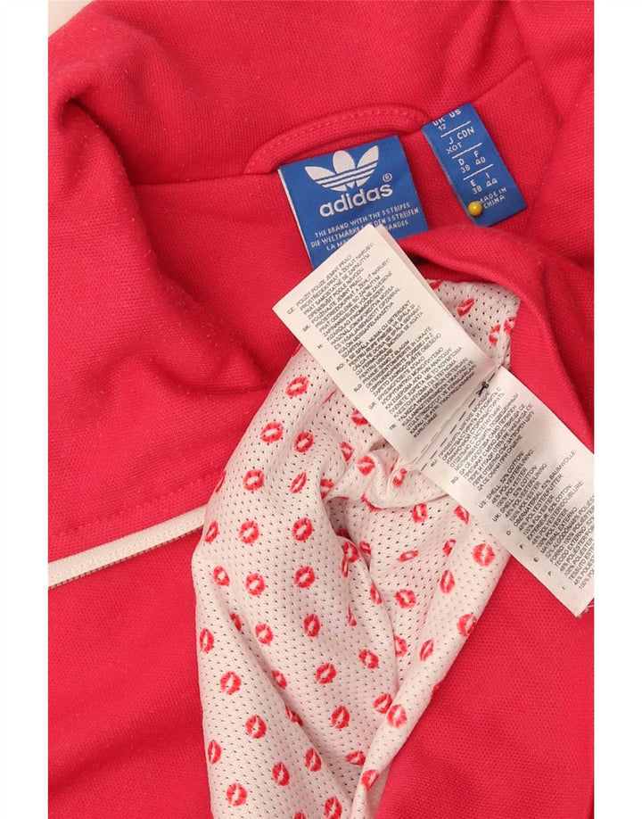 Adidas træningsdragt topjakke til kvinder UK 12 Medium Pink Bomuld