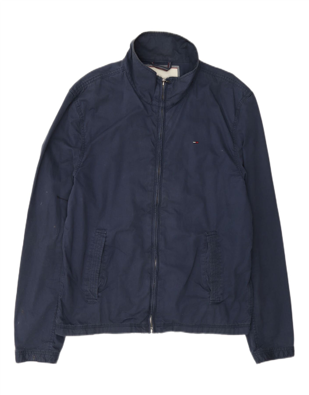 Tommy Hilfiger Herre Bomber Jacket UK 42 XL Navy Blue Bomuld