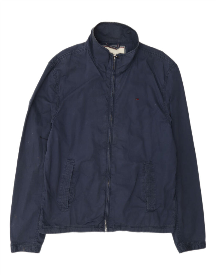 Tommy Hilfiger Herre Bomber Jacket UK 42 XL Navy Blue Bomuld