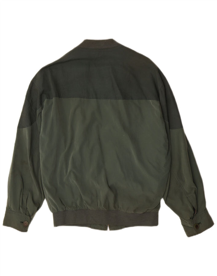 Vintage Bomberjakke til mænd UK 40 Large Green Colourblock