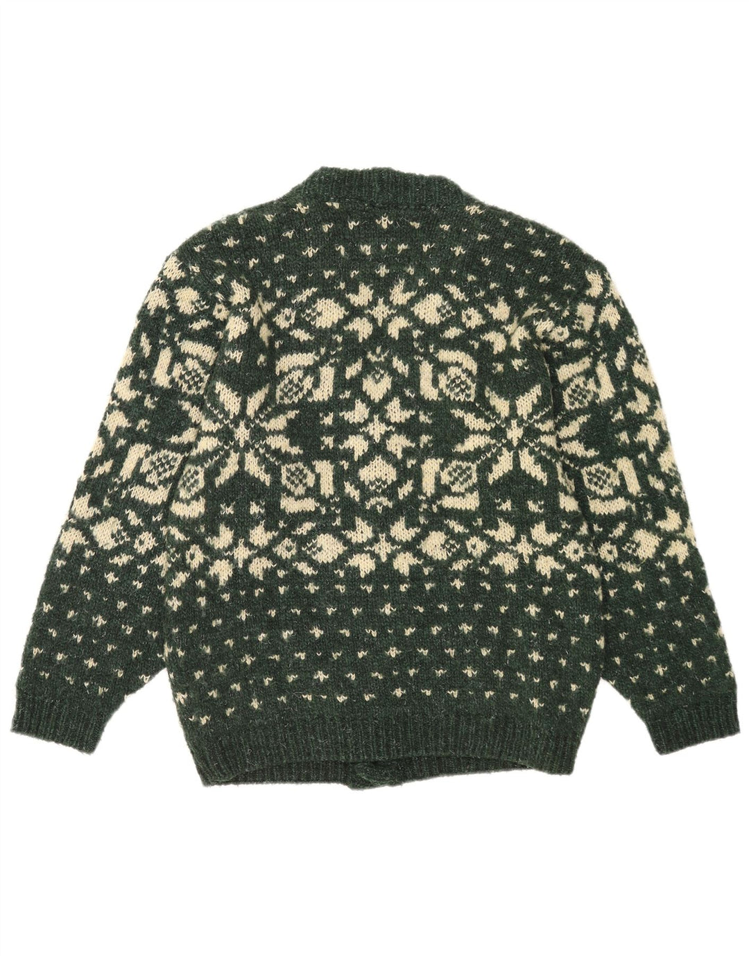 Foxhound Herre cardigan sweater Medium Green Fair Isle