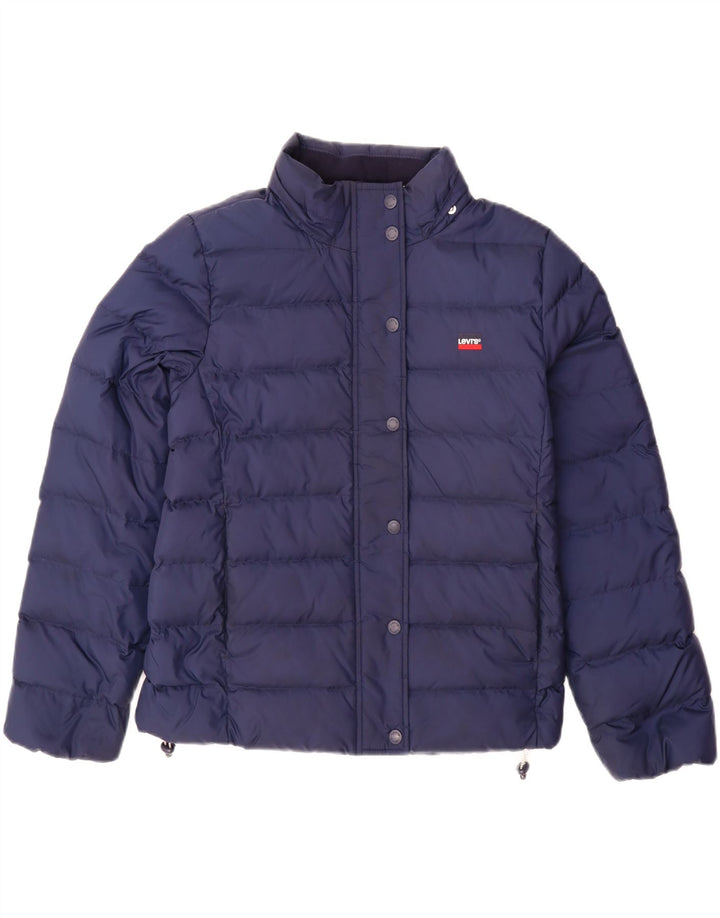 LEVI'S Oversized hættejakke til kvinder UK 10 Small Navy Blue